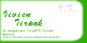 vivien tirpak business card